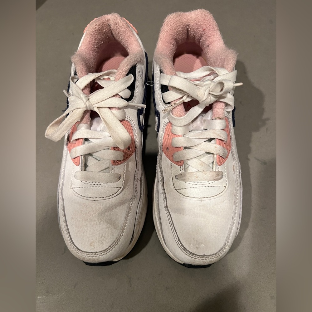 Nike Air Max 90 Kids White and Pink Sneakers